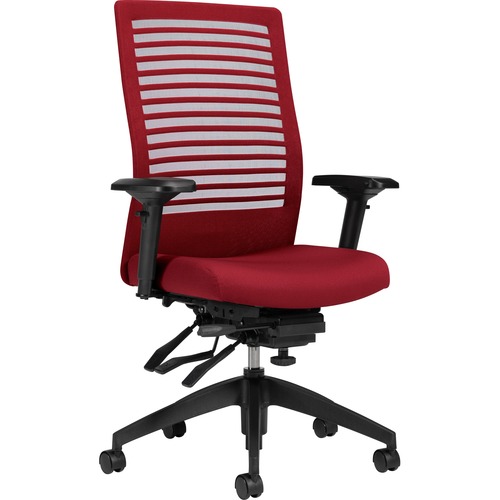 Basics Elora Management Chair - Fabric Seat - High Back - Prism - Armrest