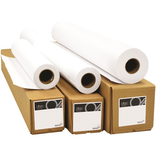 dtec Bond Paper - 92 Brightness - 24" x 150 ft - 20 lb Basis Weight - FSC - Untaped