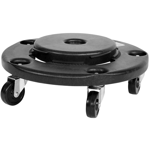 Globe Universal Garbage Can Dolly - 18.1" Length x 18.1" Width x 4.7" Height - Black - 2 / Pack - Hand Trucks & Dollies - GCP9640