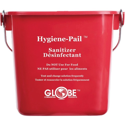 Globe Hygiene-Pail 2.8 L Red - 2.80 L - Color Coded - Red