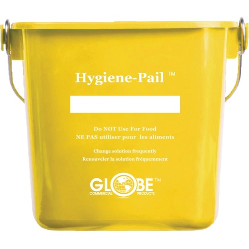 Globe Hygiene-Pail 2.8 L Yellow - 2.80 L - Color Coded - Yellow