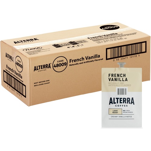 Alterra Freshpack French Vanilla Coffee - Compatible with Flavia Aroma, Flavia Barista, FLAVIA Creation 600, Flavia Creation 500, Flavia Creation 200, Flavia Creation 150, Flavia Creation 300 - Medium - 100 / Carton
