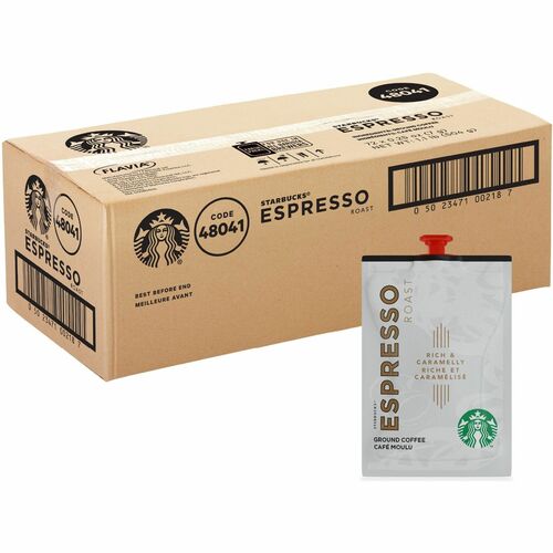 Starbucks Freshpack Espresso Roast Coffee - Compatible with Flavia Barista - 72 / Carton