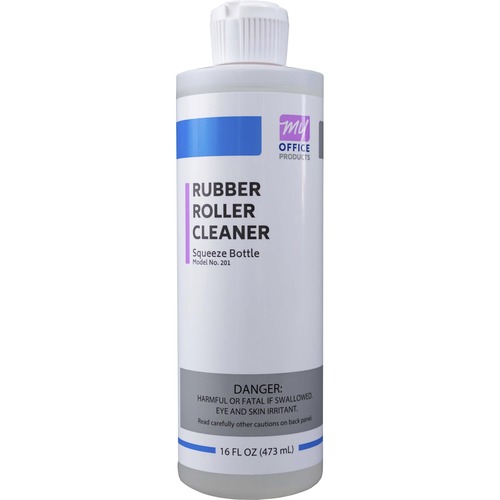 My Office Products Rubber Roller Cleaner - For Printer, Roller, Folder, Burster - 16 fl ozSqueeze Bottle - 1 Each - White