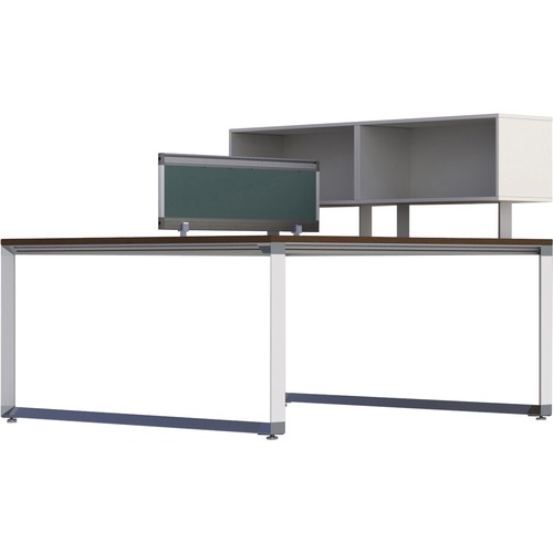 Links Contract Furniture Workstation - 2 Seating Capacity - 49" Height x 60" Width x 66" Depth - Cappuccino, True White