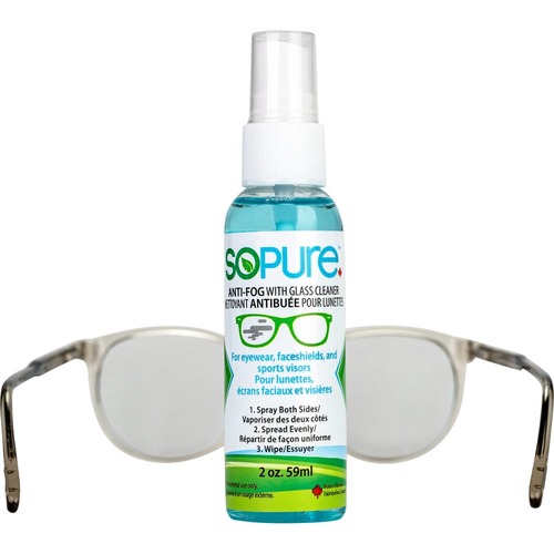 SoPure Anti-Fog Glass Cleaner - Liquid, Spray - 2 fl oz (0.1 quart)