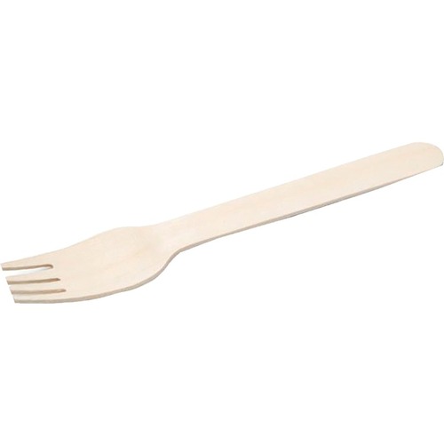 Earthpak Fork 6" 100/Pkg - 100/Pack - Fork - Fork - Natural Wood - Wood