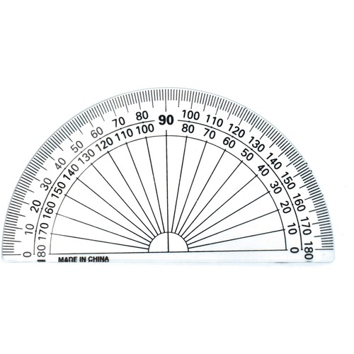 Selectum Geometrical Protractor - Plastic - Clear