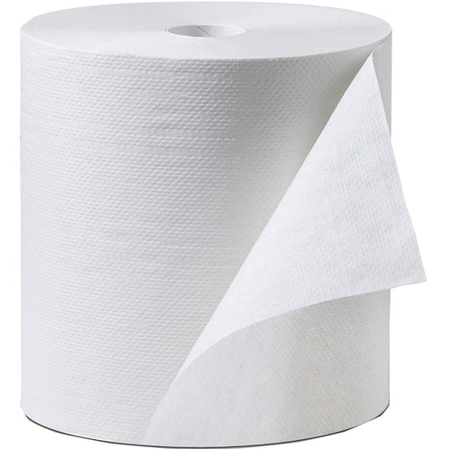 White Swan ULRT Ultra Long Roll Towel - 1 Ply - 8" x 1000 ft - White - Fiber - Absorbent, Soft, Embossed - For Hand - 6 / Case