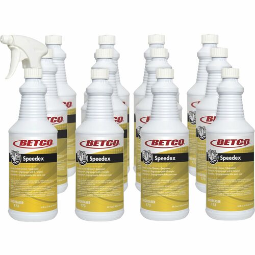 Betco Speedex Heavy Duty Cleaner/Degreaser - Ready-To-Use - 32 fl oz (1 quart) - Mint Scent - 12 / Carton - Fast Acting, Heavy Duty, Residue-free, Streak-free, Deodorize - Green