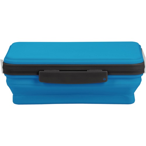 It's Academic Inc Flexi Storage Box Blue and Black - External Dimensions: 6" Width x 9" Depth x 3" Height - Rubber - Black, Blue