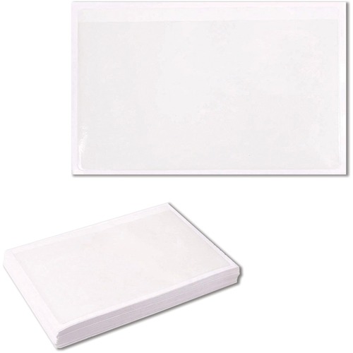 Greenside Self-adhesive Pockets 4" x 6" Clear 50/pkg - 6" Height x 4" Width - Top Loading - Clear - Polypropylene - 50 / Pack - Index Cards - GRN60150