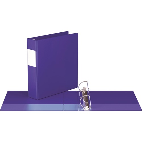 Davis Essential 2300 Angle D-Ring Binder 2" Purple - 2" Binder Capacity - D-Ring Fastener(s) - 2 Inside Front & Back Pocket(s) - Purple - Label Holder - 1 Each