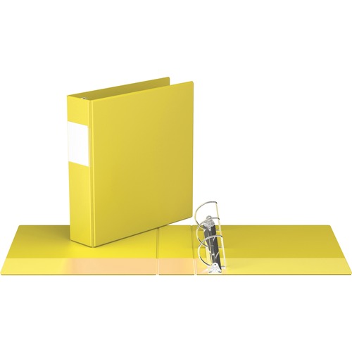 Davis Essential 2300 Angle D-Ring Binder 2" Yellow - 2" Binder Capacity - D-Ring Fastener(s) - 2 Inside Front & Back Pocket(s) - Yellow - Label Holder - 1 Each