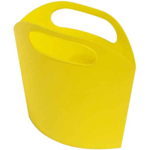 Deflecto Antimicrobial Kids Mini Tote Yellow - External Dimensions: 8" Width x 5.4" Depth x 2" Height - Plastic - Yellow - For Art Supplies, Crayon - Storage Boxes & Containers - DEF39501YEL