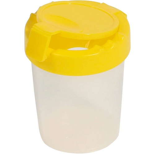 Deflecto Antimicrobial Kids No Spill Paint Cup Yellow - Paint Pots - DEF39515YEL