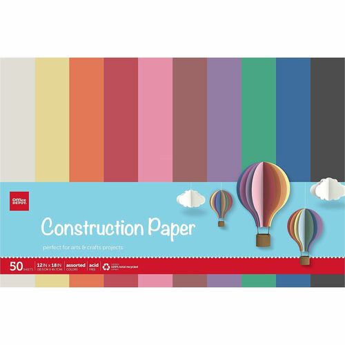 Office Depot® Brand Construction Paper, 12" X 18" , 100% Recycled ...