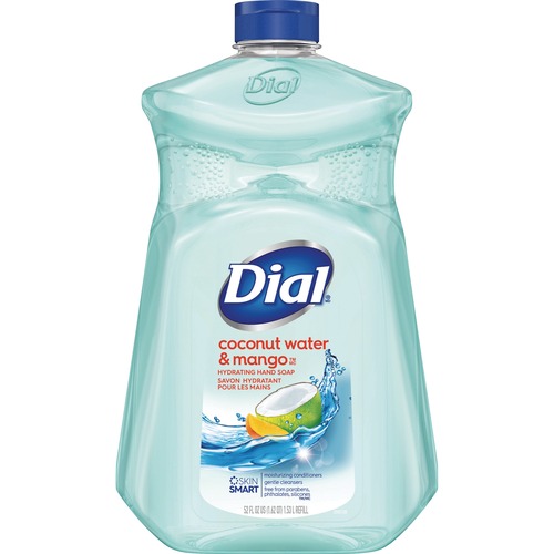 Davis Dial Hydrating Liquid Soap 1.53 L refill Coconut Water and Mango - Coconut Water, Mango Scent - 1.53 L - Hand - Refillable - 3 / Case