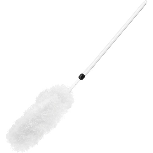Globe Microfiber Duster Long Handle White - 33" (838.20 mm) Overall Length - 12 / Pack - White