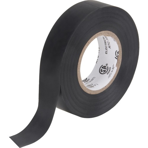 Aurora Tools Electrical Tape 3/4" (19 mm x 18 m) - 19.7 yd (18 m) Length x 0.75" (19 mm) Width - 7 mil (0.18 mm) Thickness - Vinyl Plastic - Black