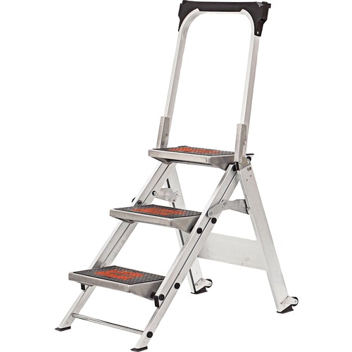 SCN Safety Aluminum Step ladder - 3 Step - 136.08 kg Load Capacity - 19" (482.60 mm) x 24" (609.60 mm)