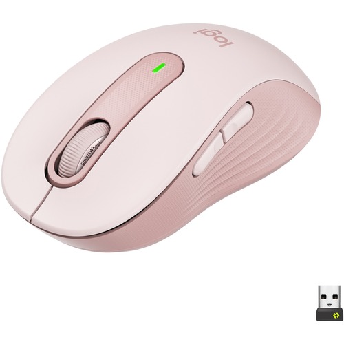 Logitech Signature M650 Mouse - Optical - Wireless - Bluetooth/Radio Frequency - Rose - USB - 2000 dpi - Scroll Wheel - 5 Button(s) - 5 Programmable Button(s) - Medium Hand/Palm Size - Mice - LOG910006251