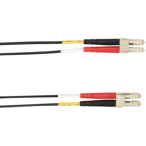 Black Box Colored Fiber OM3 50/125 Multimode Fiber Optic Patch Cable - LSZH - 16.40 ft Fiber Optic Network Cable for Network Device - First End: 2 x LC Network - Male - Second End: 2 x LC Network - Male - 10 Gbit/s - Patch Cable - LSZH, LSOH - 50/125 &mic