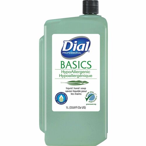 Dial Basics Liquid Hand Soap - 33.8 fl oz (1000 mL) - Hand, Healthcare, School, Office, Restaurant, Daycare - Green - 1 Each