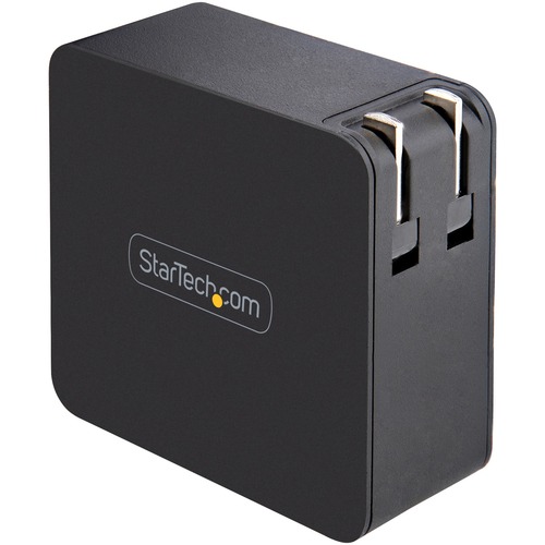 StarTech.com USB C Wall Charger, 60W PD with 6ft/2m Cable, Portable USB Type C Laptop Charger, Universal Adapter, USB IF/ETL Certified - 60 Watt PD Universal USB-C laptop AC wall charger w/ 6ft cable - Compact Travel size - USB Type C portable fast charge - USB / Wall Chargers - STCWCH1CBK
