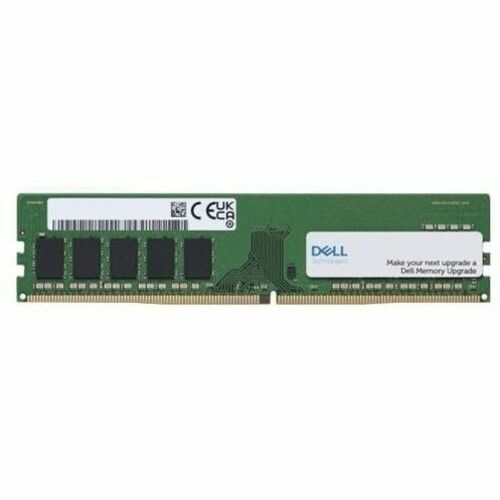 Dell 8GB DDR4 SDRAM Memory Module - 8 GB - DDR4-3200/PC4-25600 DDR4 SDRAM - 3200 MHz Single-rank Memory - ECC - Unbuffered - 288-pin - DIMM