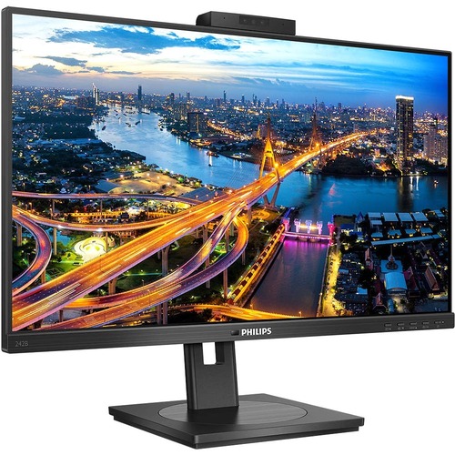 Philips 242B1H 23.8" Webcam Full HD WLED LCD Monitor - 16:9 - Textured Black - 24" Class - In-plane Switching (IPS) Technology - 1920 x 1080 - 16.7 Million Colors - Adaptive Sync - 250 Nit - 4 ms - 75 Hz Refresh Rate - DVI - HDMI - VGA - DisplayPort - USB