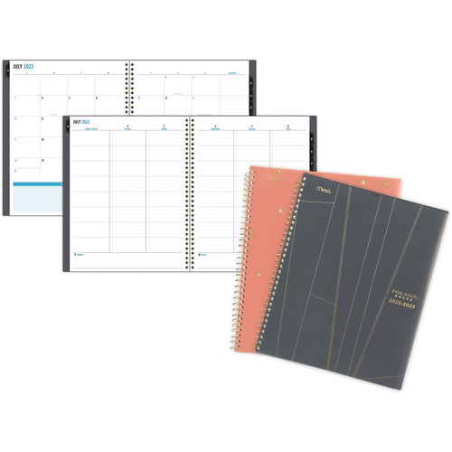 Five Star Style Planner - Large Size - Academic - Weekly, Monthly - 12 Month - July - June - 1 Week, 1 Month Double Page Layout - 11" x 8 1/2" Sheet Size - Wire Bound - Multi - Durable Cover, Dated Planning Page, Tabbed, Reference Calendar, Unruled Daily 