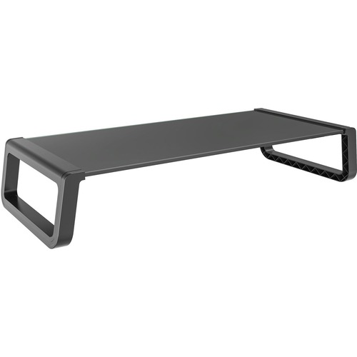 Amer Mounts Desk Monitor Riser Stand - 11 lb Load Capacity - 3.8" Height x 8.8" Width - Desk - Glass, Plastic - Black