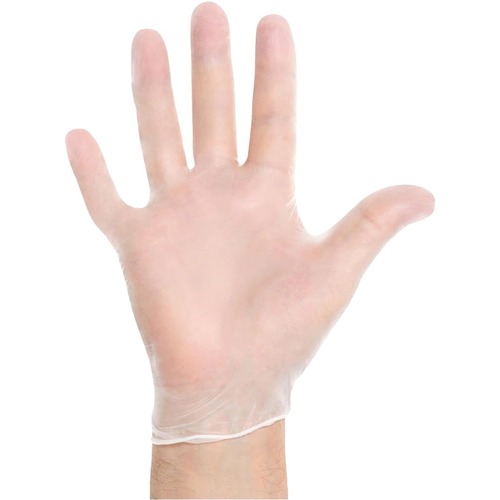 STRONG General Purpose Vinyl Gloves - Powdered - Hand Protection - Medium Size - Clear - Powdered, Durable - For General Purpose, Hospitality, Food Handling, Food, Janitorial Use, Sanitation, Tattoo Studio, Salon - 100 / Box