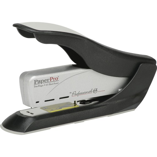 SKILCRAFT® PaperPro Desktop Stapler - Staples Upto 65 Sheet - Staple Size: 0.38" - Gray Black - Metal, Die-cast Metal - 1 Each