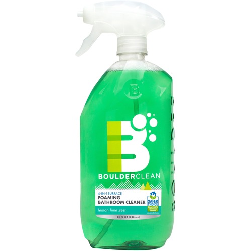 Boulder Clean Foaming Bathroom Cleaner - 28 fl oz (0.9 quart) - Lemon Lime Zest Scent - 1 Each - Non-toxic, Ammonia-free, Fume-free, Biodegradable, Bleach-free, Phosphate-free, Phthalate-free, SLS-free - Green