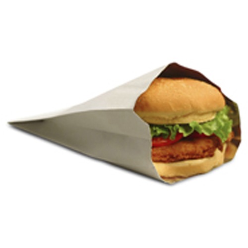 Bagcraft Foil Insulator Sandwich Bags - 5.50" Width x 2" Depth - White - 1000/Carton - Sandwich, Fried Chicken