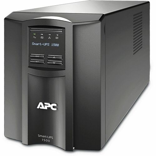 APC by Schneider Electric Smart-UPS 1500VA Tower UPS - Tower - AVR - 3 Hour Recharge - 6.50 Minute Stand-by - 120 V AC Input - 120 V AC Output - Sine Wave - USB - LCD Display - 8 x NEMA 5-15R