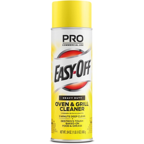 Professional Easy-Off Heavy Duty Oven & Grill Cleaner - Ready-To-Use - 24 fl oz (0.8 quart) - Lemon Floral ScentAerosol Spray Can - 1 Each - Heavy Duty - White