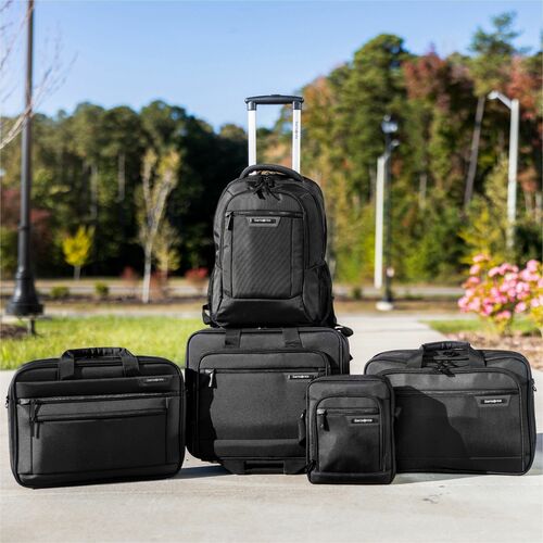 Picture of Samsonite Classic Business 2.0 Carrying Case (Briefcase) for 15.6" Notebook, Smartphone, Pen, Business Card, Document, Accessories, Tablet PC - Black