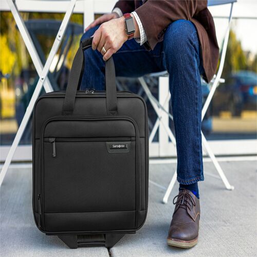 Samsonite Classic Business 2.0 Travel Luggage Case Briefcase for 15.6 Travel Notebook Document Accessories Black Polyester Body Handle 16.8 Height x 9 Width x 14.3 Depth