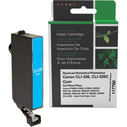 Clover Technologies Remanufactured Ink Cartridge, Alternative for Canon CLI-226 - Cyan