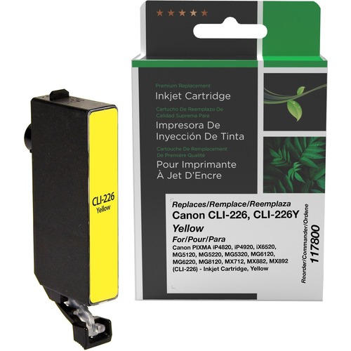 Clover Technologies Remanufactured Inkjet Cartridge, Alternative for Canon CLI-226Y, CLI-226 - Yellow