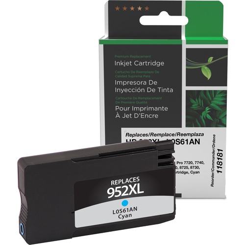 Clover Technologies Remanufactured High Yield Inkjet Ink Cartridge - Alternative for HP 952XL (L0S61AN) - Cyan - 1 Each - 1600 Pages