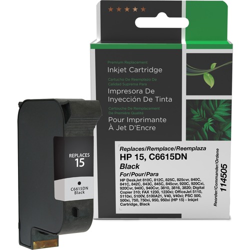 Clover Technologies Remanufactured Ink Cartridge - Alternative for HP 15 - Black - Inkjet - High Yield - 600 Pages - 1 Each