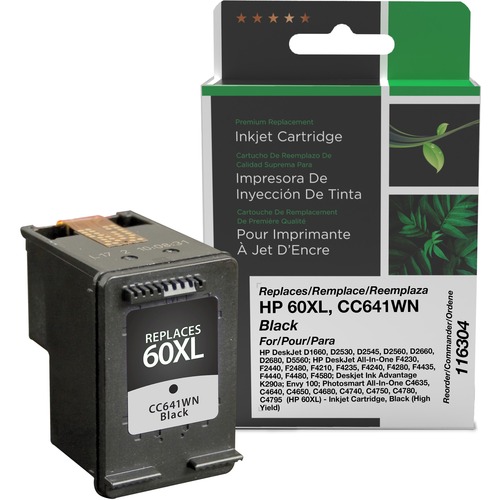 Clover Technologies Remanufactured Ink Cartridge - Alternative for HP 60XL - Black - Inkjet - High Yield - 600 Pages - 1 Each