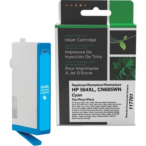 Clover Technologies Remanufactured Inkjet Cartridge - Alternative for HP 564XL - Cyan
