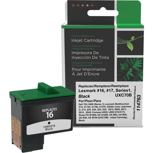 Clover Technologies Remanufactured Inkjet Cartridge - Alternative for Sharp, Dell, Lexmark, Compaq 16, 17 - Black