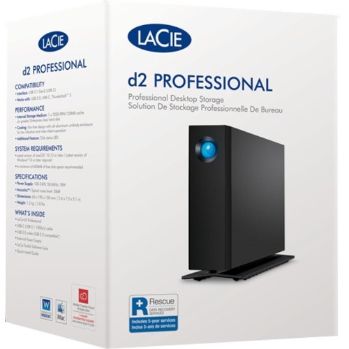 LaCie d2 Professional STHA20000800 20 TB Desktop Hard Drive - 3.5