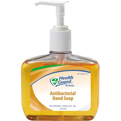 Health Guard Antibacterial Hand Soap - Citrus Spice ScentFor - 8 fl oz (236.6 mL) - Pump Bottle Dispenser - Kill Germs - Hand, Multipurpose - Moisturizing - Antibacterial - Amber - Triclosan-free, Deodorize - 4 Pack